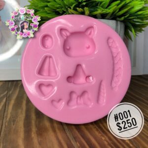 #001 Molde Para Porcelana Fría Modelo Unicornio Baby 2.0