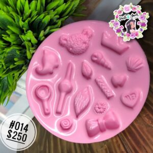#014 Molde Para Porcelana Fría Modelo Complementos para princesas