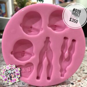 #019 Molde de Porcelana fría Modelo Cara Y Cuerpo Cute