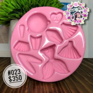 #023 Molde Para Porcelana Fría Modelo Princess 2.0