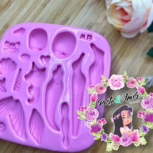 #46 De Sirenas Molde Para Pasta Flexible